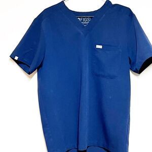 Figs Technical Collection Mens One-Pocket Scrub Top Navy Sz S